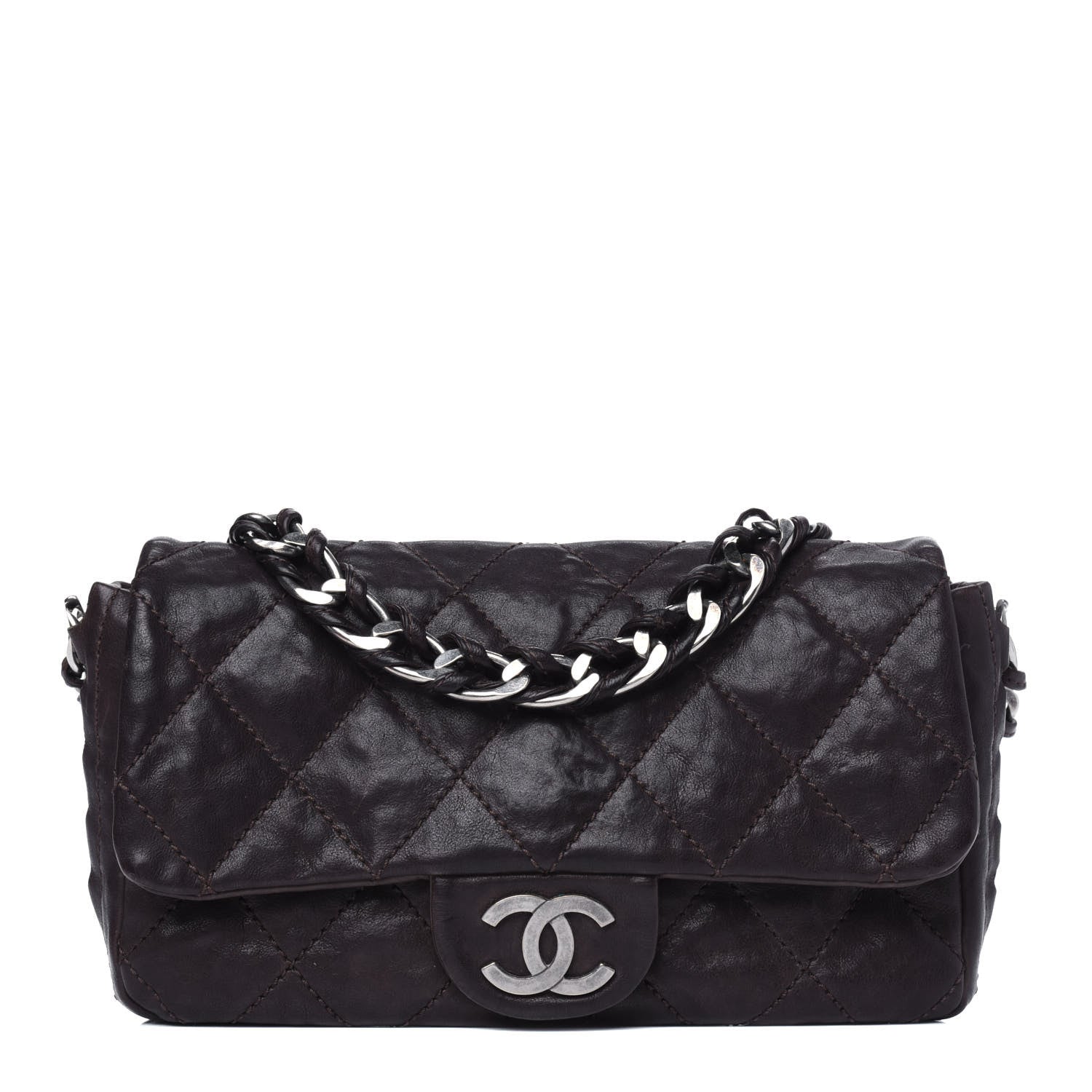 Chanel Calfskin Quilted Modern Chain Flap Brown 1 of 23