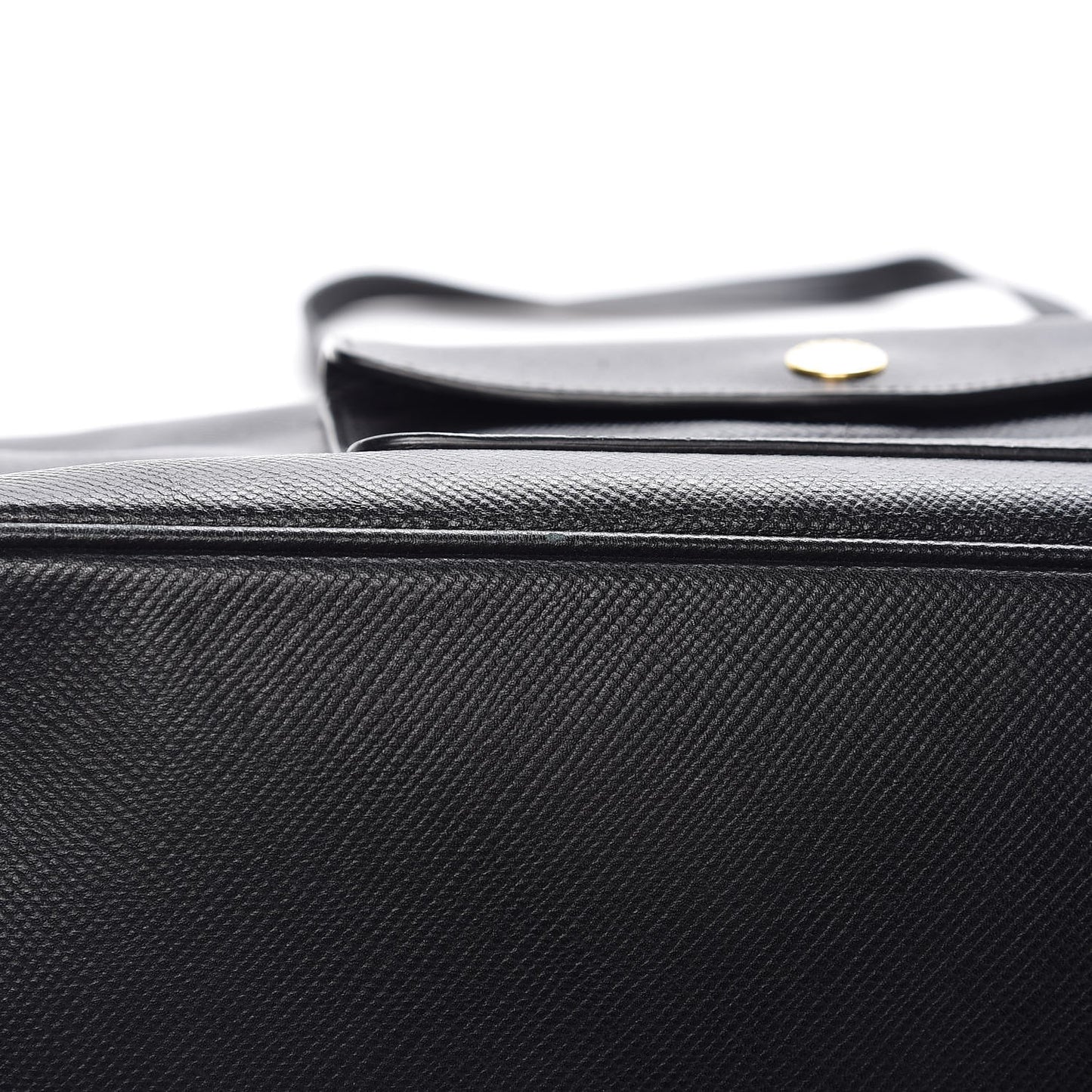 Saffiano Cuir Front Pocket Tote Black