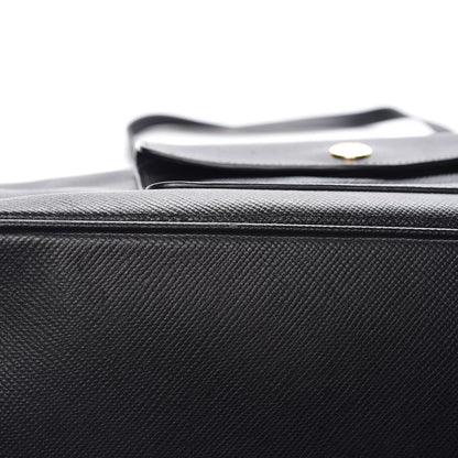 Prada Saffiano Cuir Front Pocket Tote Black 12 of 20