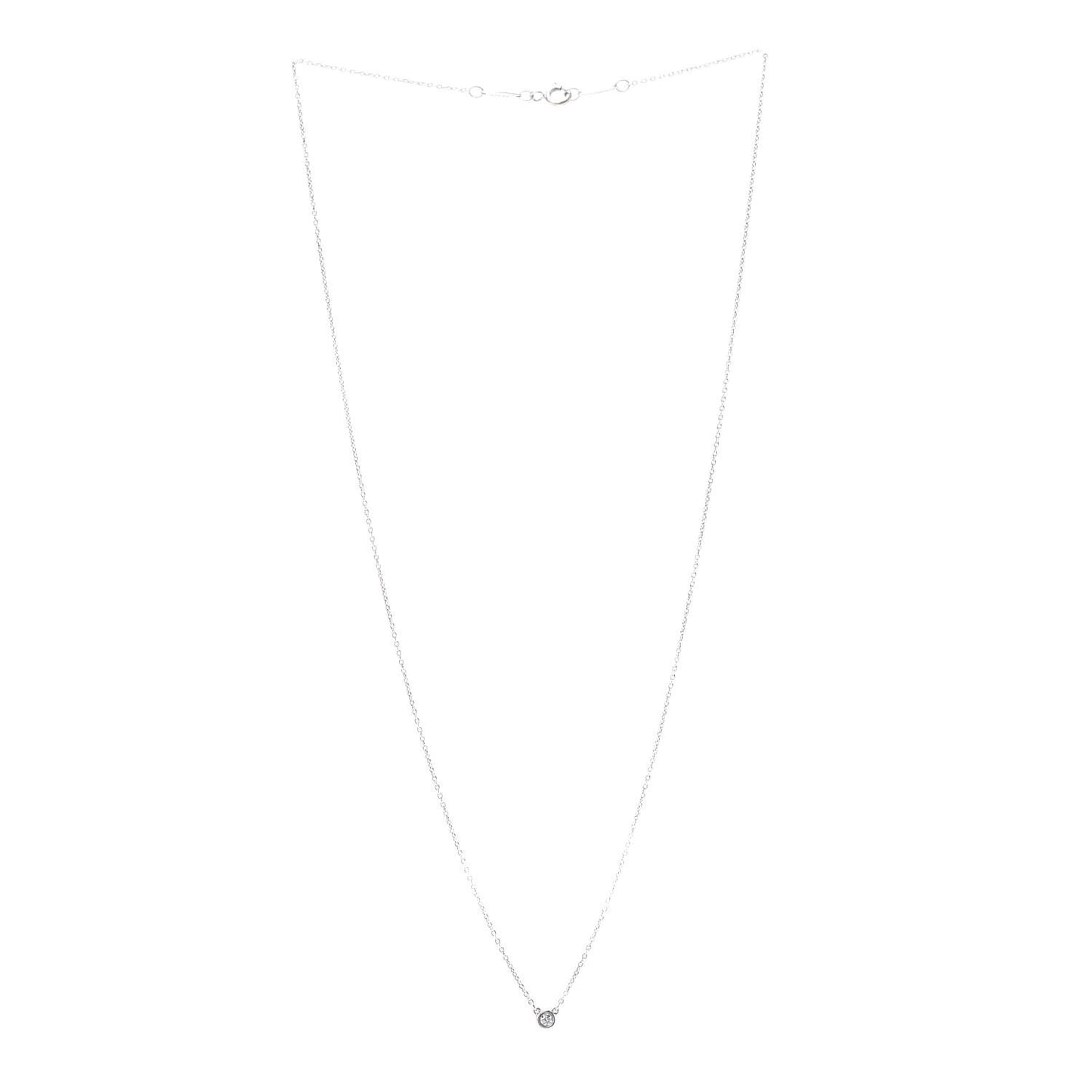 Sterling Silver Diamond .05ct Elsa Peretti Diamonds by the Yard Pendant Necklace