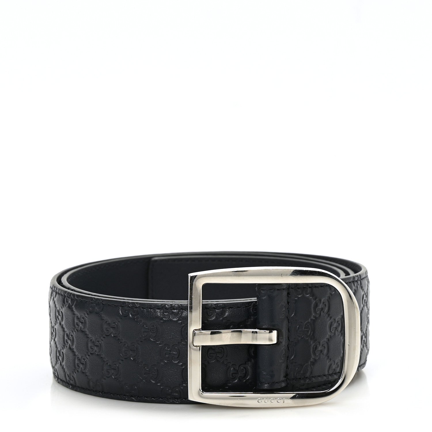 Gucci Soft Microguccissima 40mm Belt 80 32 Black 1 of 5