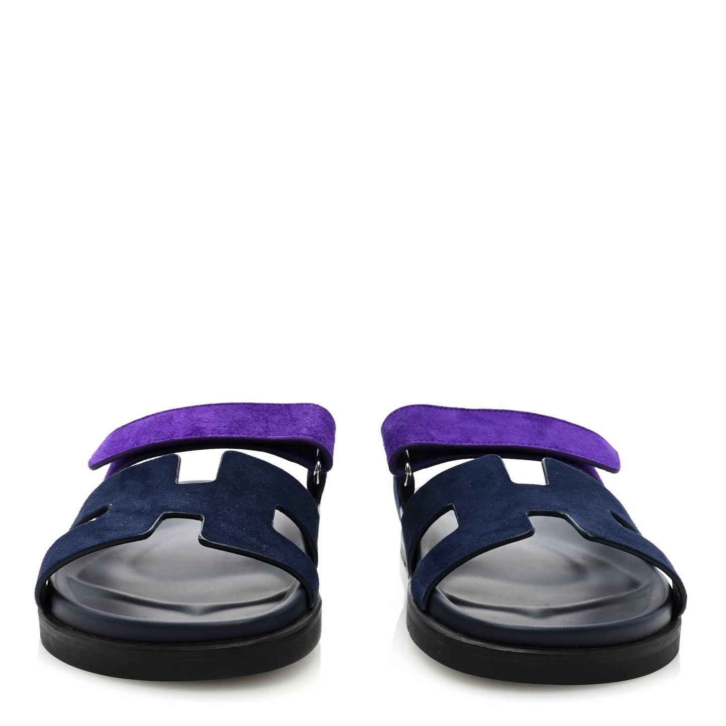 Suede Goatskin Womens Chypre Sandals 39.5 Marine Violet Majorette