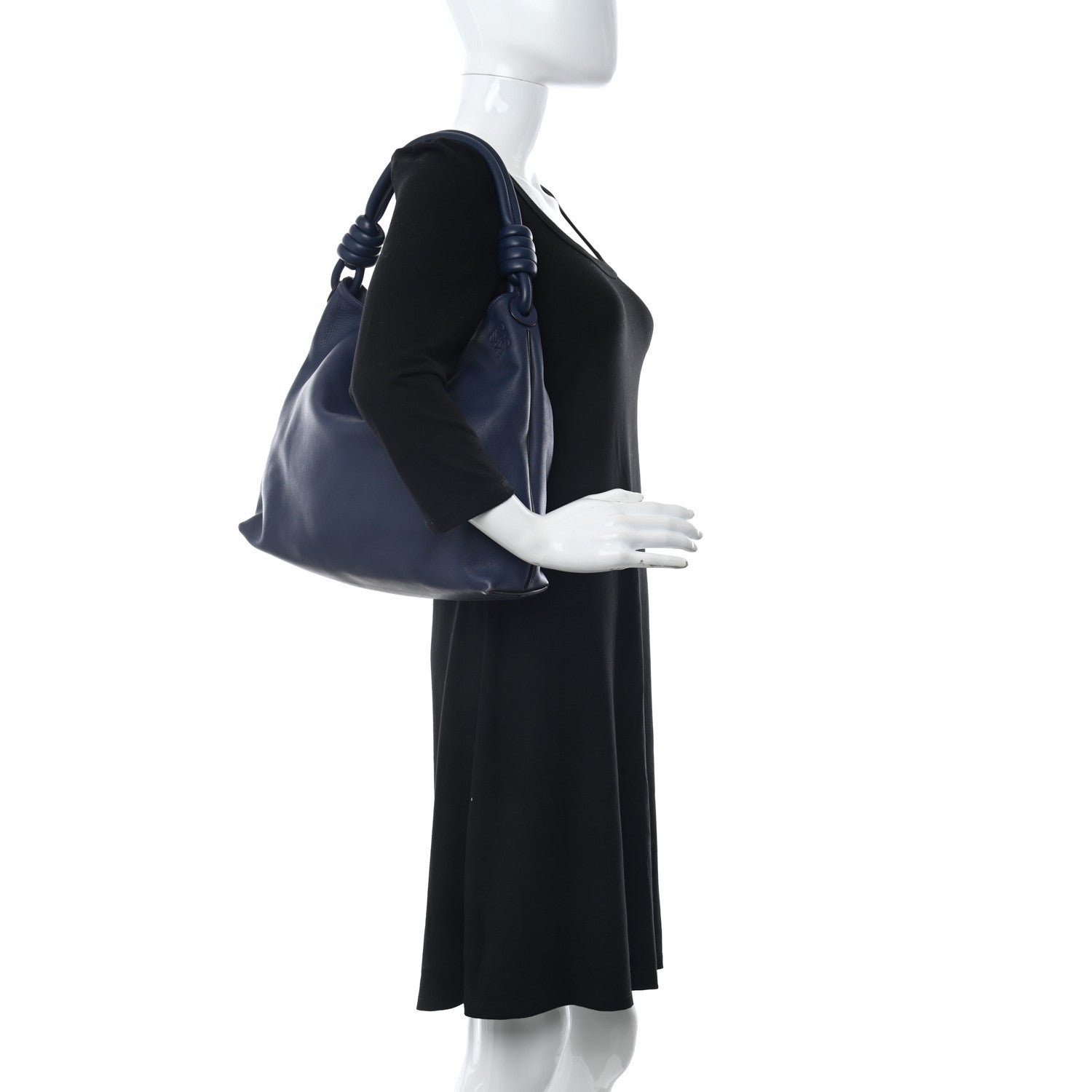 Loewe Calfskin Small Flamenco Knot Hobo Navy 2 of 12