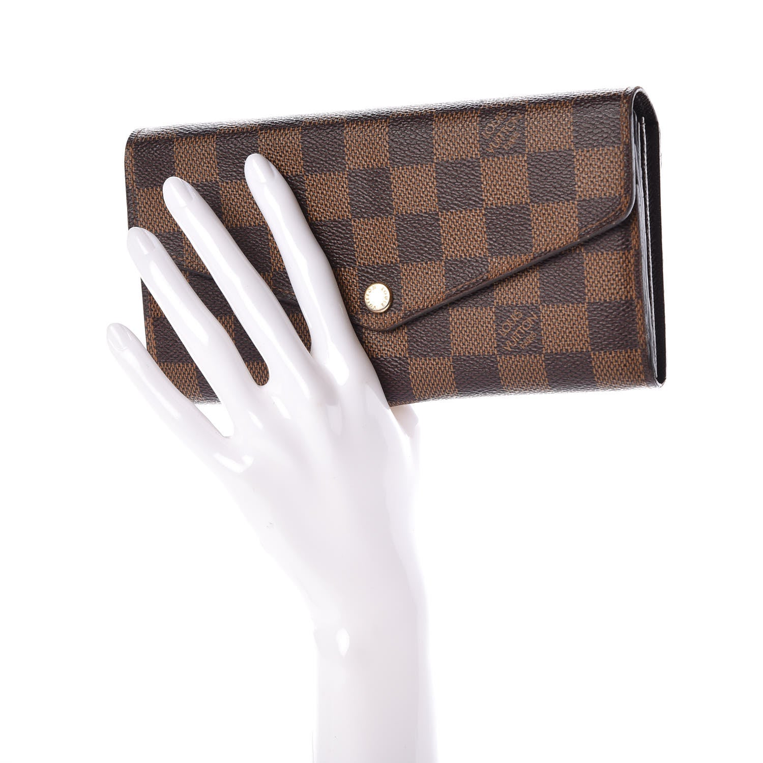 Louis Vuitton Damier Ebene Sarah Wallet NM 2 of 8