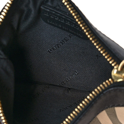 Burberry Haymarket Check Zip Pouch Black 5 of 8