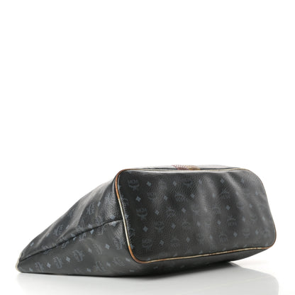 MCM Visetos Striped Munich Lion Tote Black 5 of 18