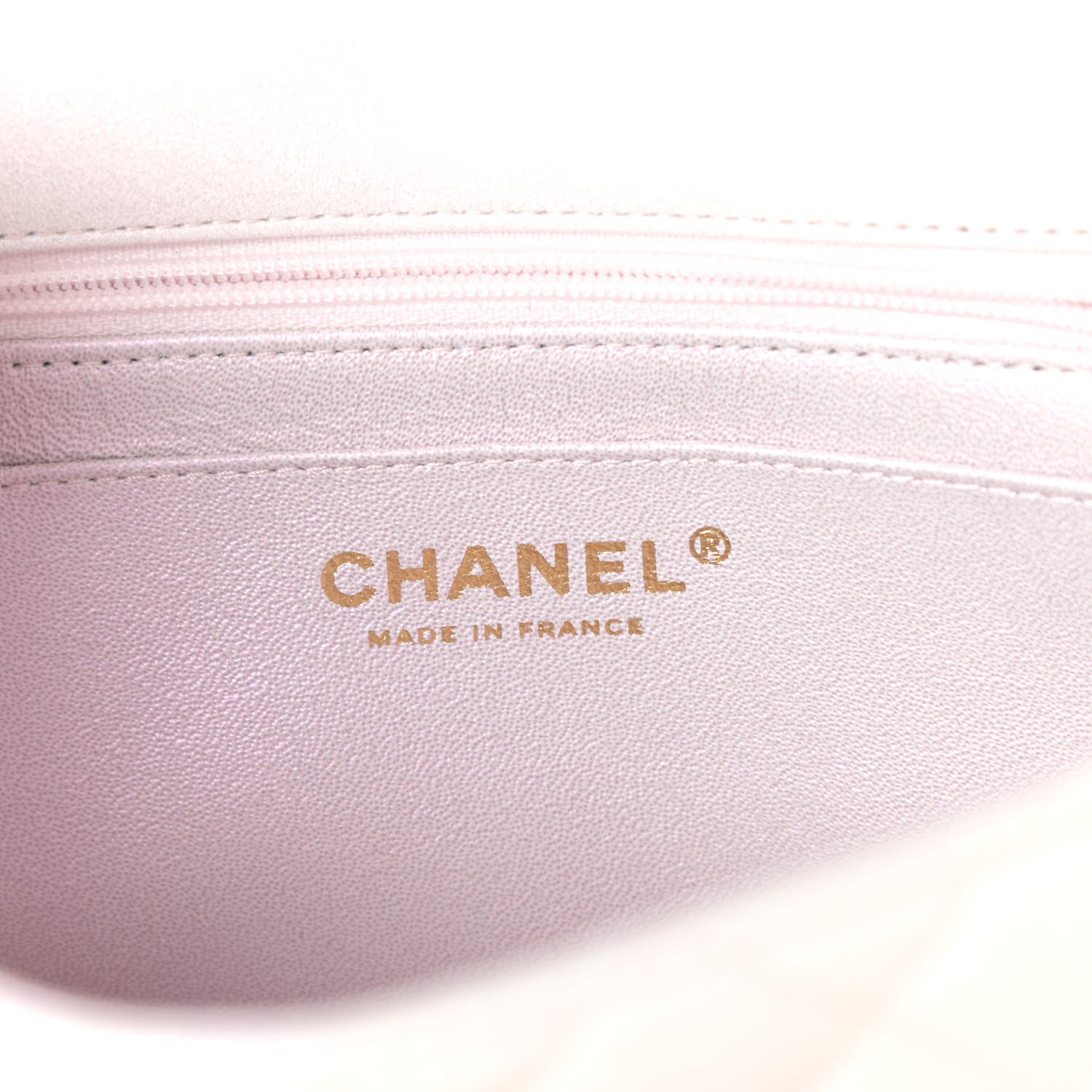 Chanel Iridescent Lambskin Quilted Mini Top Handle Rectangular Flap White 6 of 9