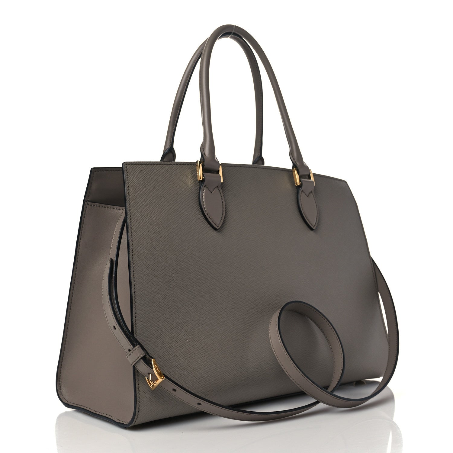 Prada Saffiano Metal Top Handle Argilla 3 of 9