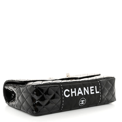 Chanel Patent Quilted Secret Label Medium Flap Black 4 of 11
