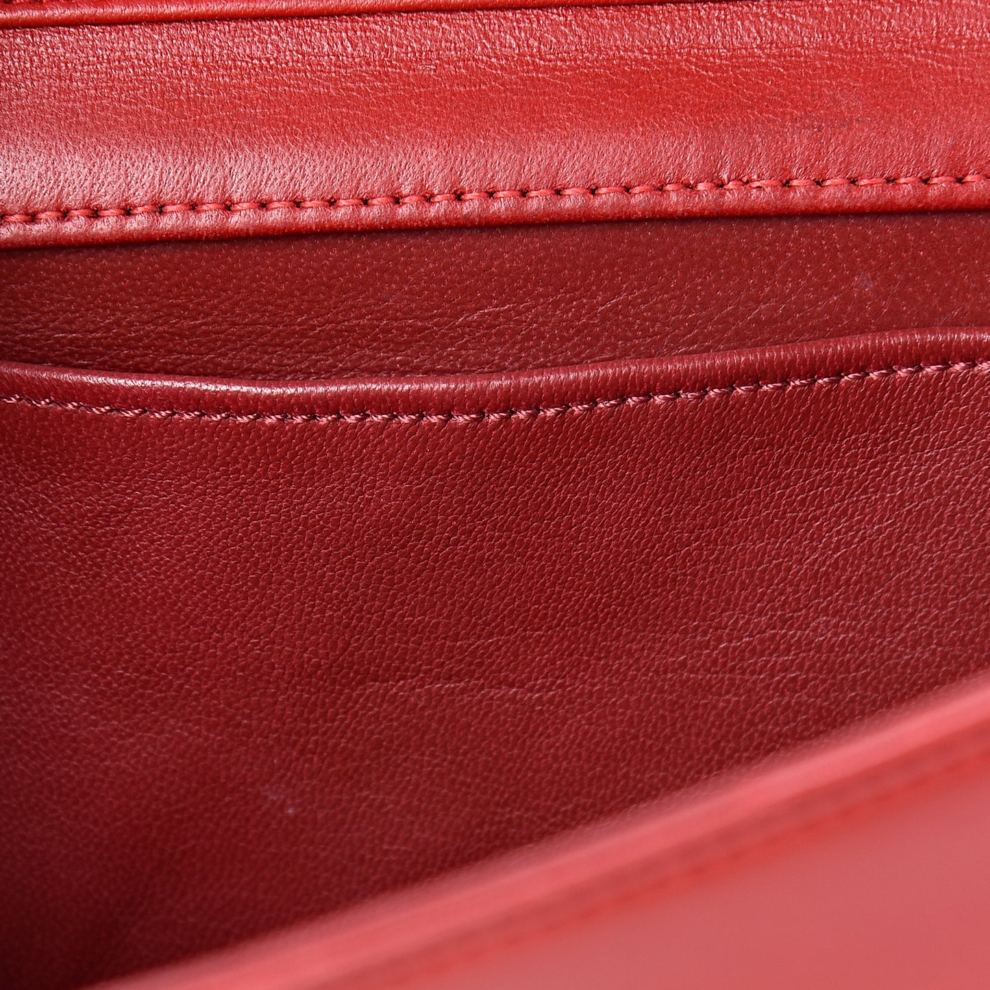 Lambskin Quilted Mini Flap Red
