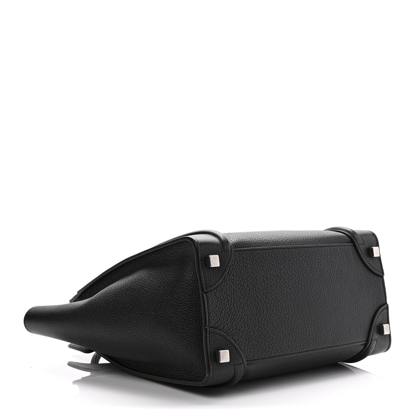 Drummed Calfskin Micro Luggage Black