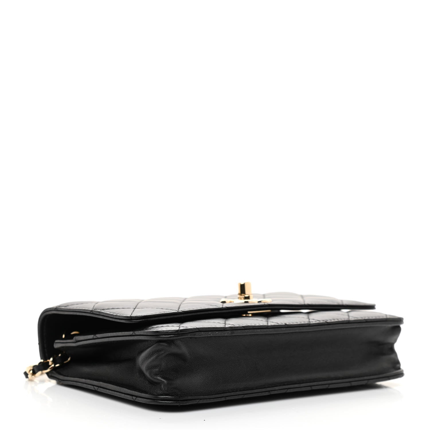 Chanel Lambskin Quilted Trendy CC Wallet On Chain WOC Black 4 of 11