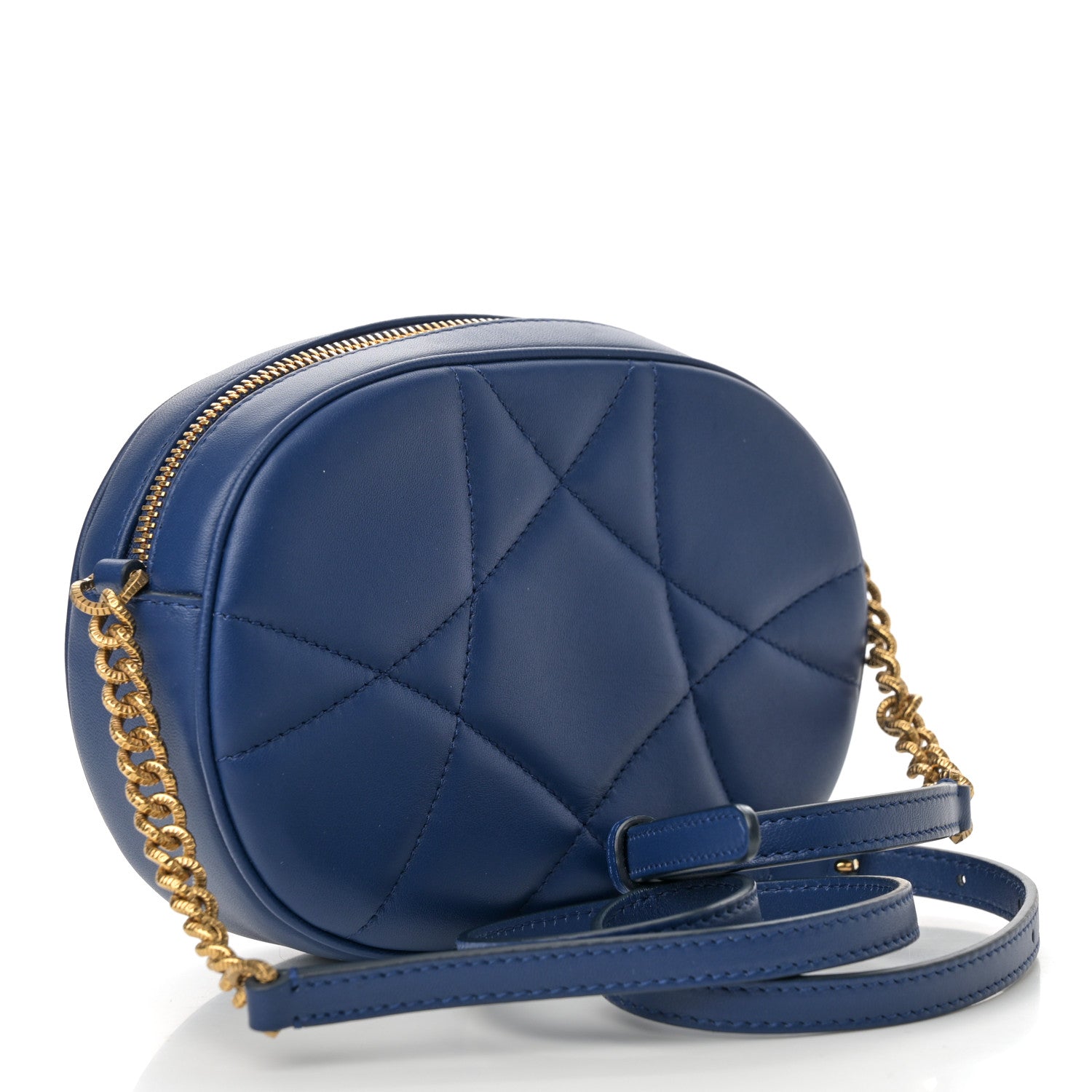 Dolce & Gabbana Calfskin Devotion Crossbody Bag Blue 3 of 10