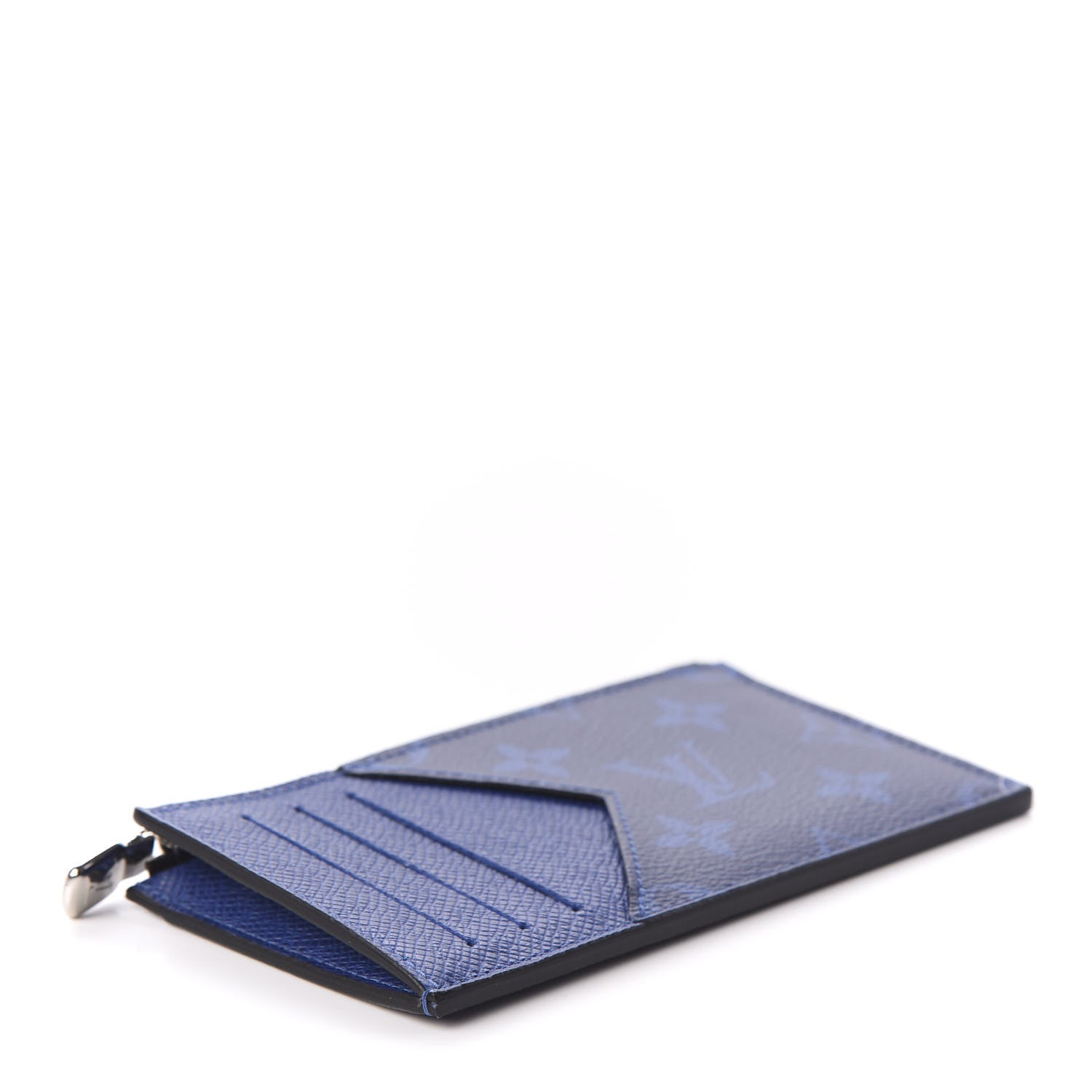 Louis Vuitton Monogram Taiga Coin Card Holder Cobalt 3 of 8
