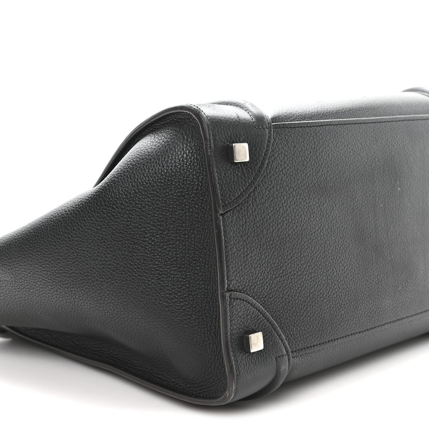 Drummed Calfskin Mini Luggage Black