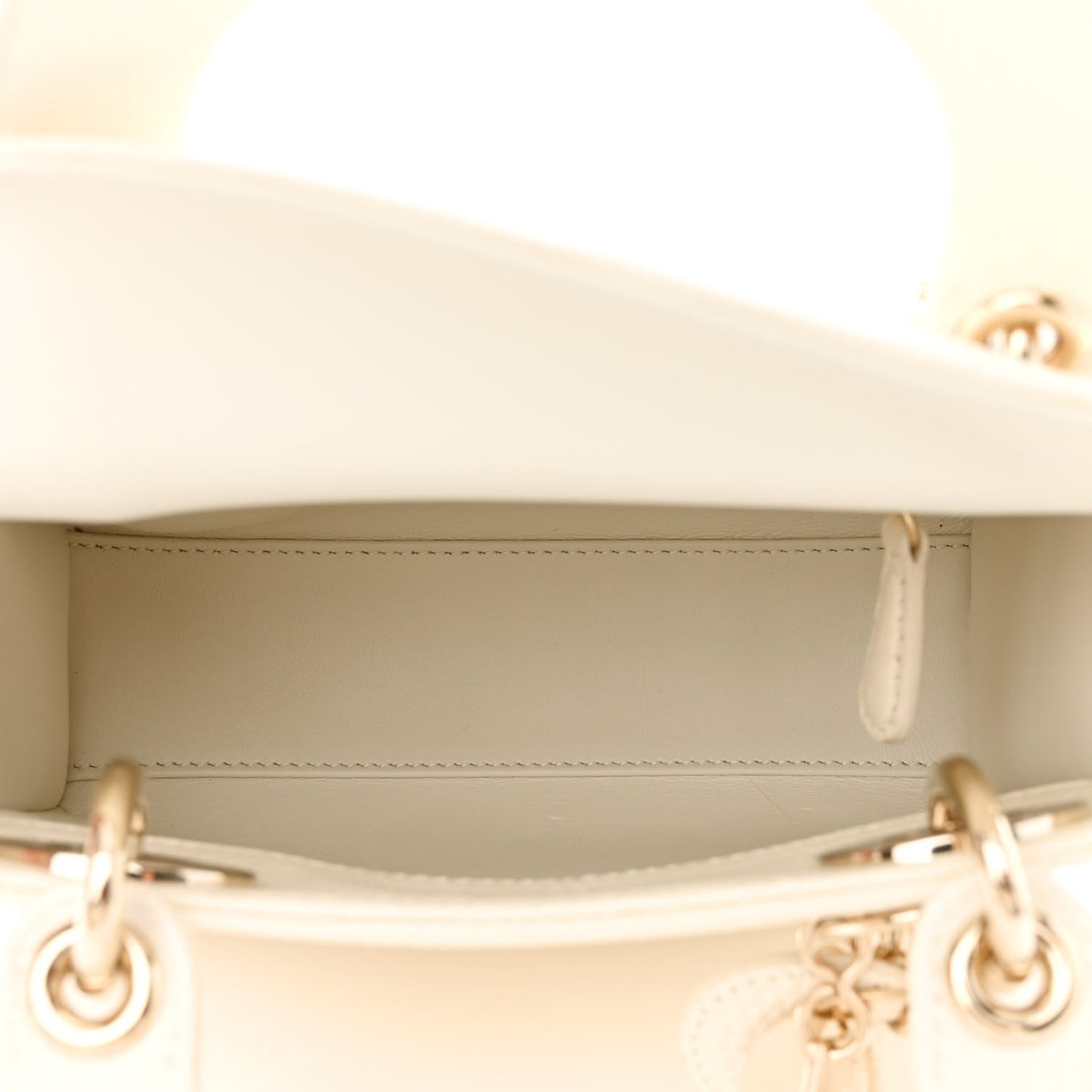 Lizard Mini Lady Dior White