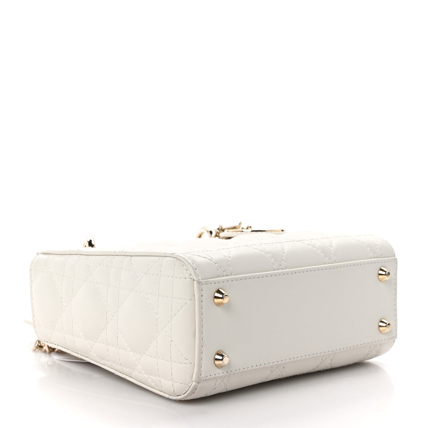 Lambskin Cannage Mini Lady Dior White