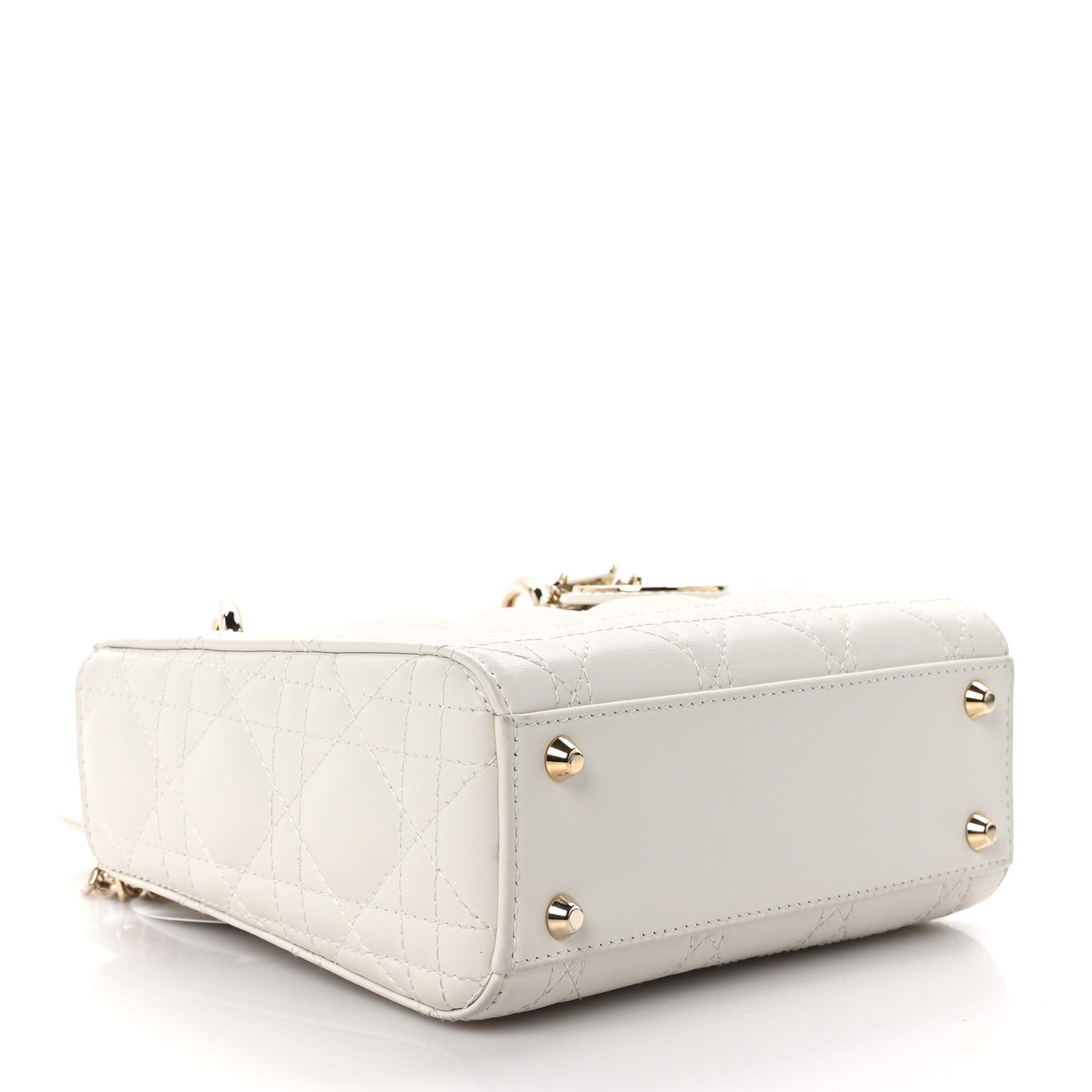 Christian Dior Lambskin Cannage Mini Lady Dior White 4 of 11