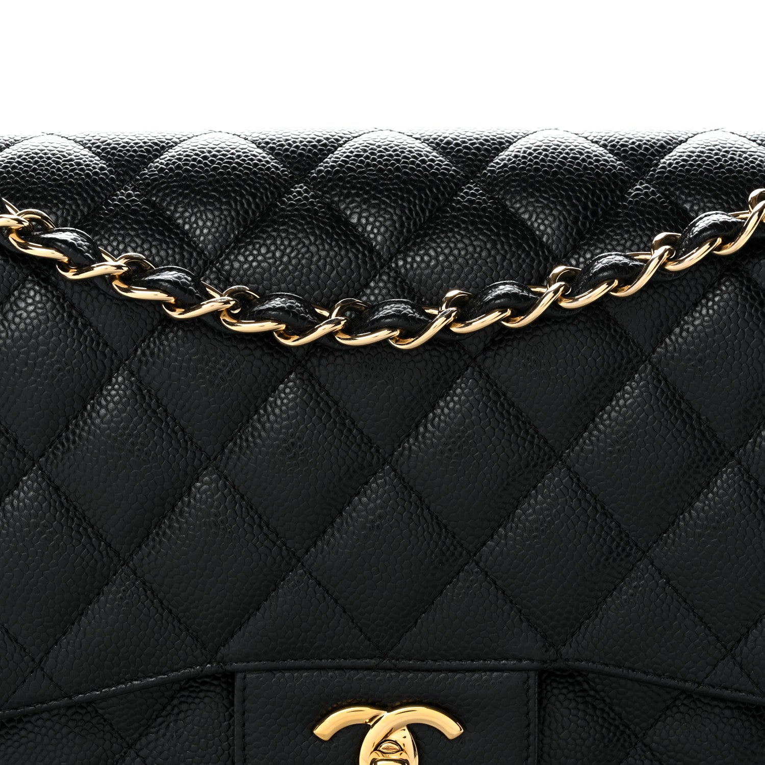 Chanel Caviar Quilted Jumbo Double Flap Black 9 of 11