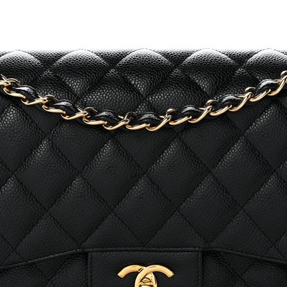 Chanel Caviar Quilted Jumbo Double Flap Black 9 of 11