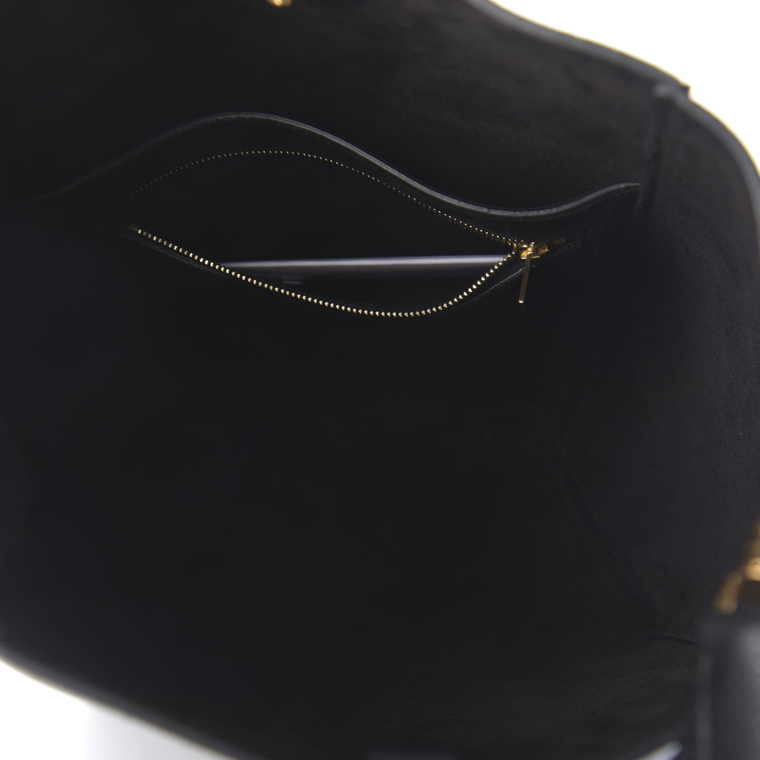 Celine Soft Grained Calfskin Sangle Bucket Bag Black 5 of 9