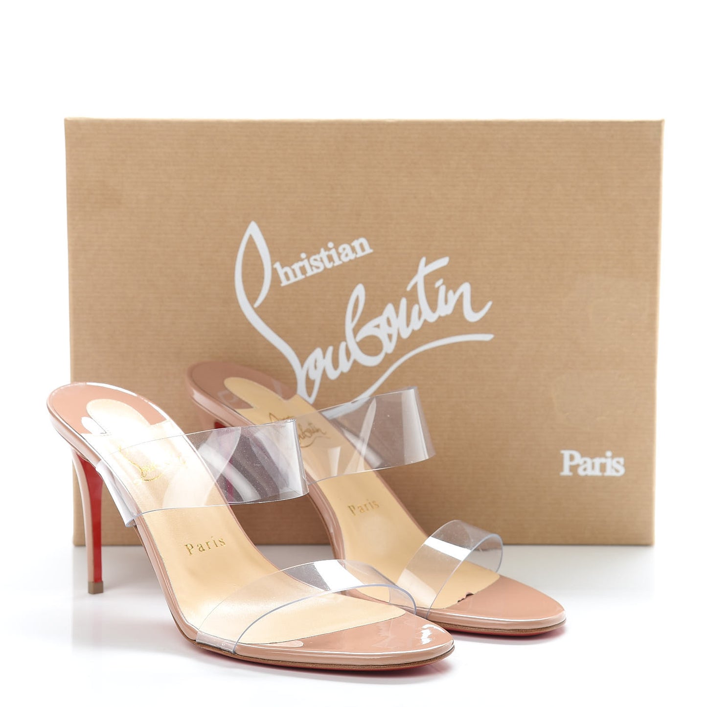 Patent PVC Just Nothing 85 Slide Sandals 38.5 Nude