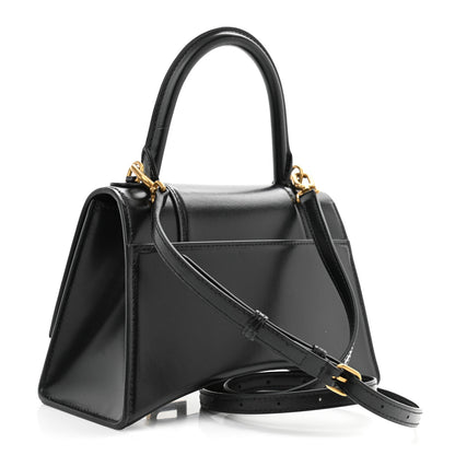 Balenciaga Shiny Box Calfskin Small Hourglass Top Handle Bag Black 3 of 11