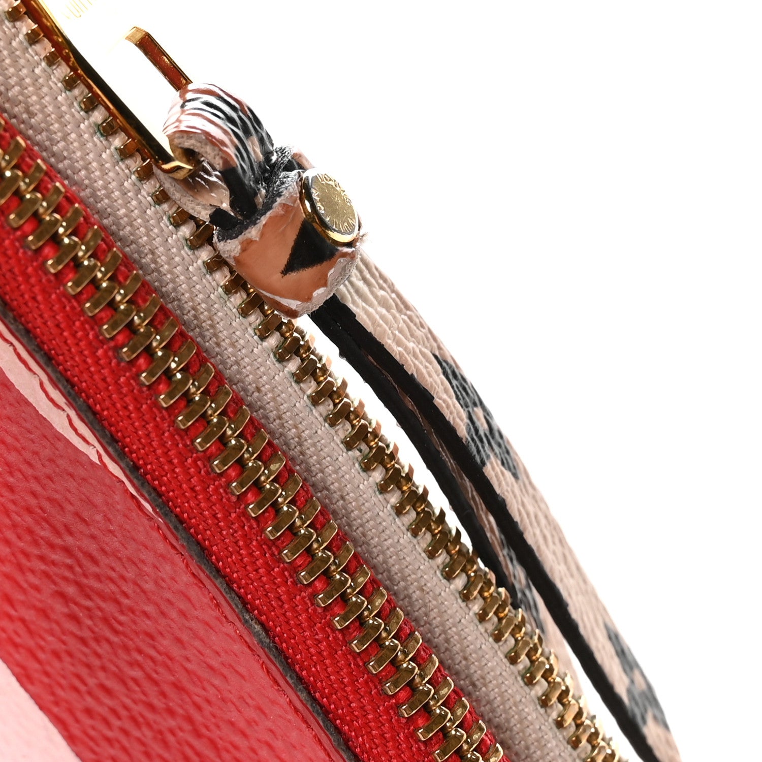 Louis Vuitton Monogram Giant Double Zip Pochette Rouge 1829988