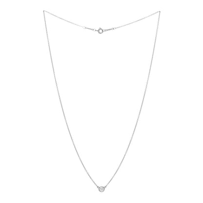 Tiffany Platinum Diamond .19ct Elsa Peretti Diamonds by the Yard Pendant Necklace 3 of 4