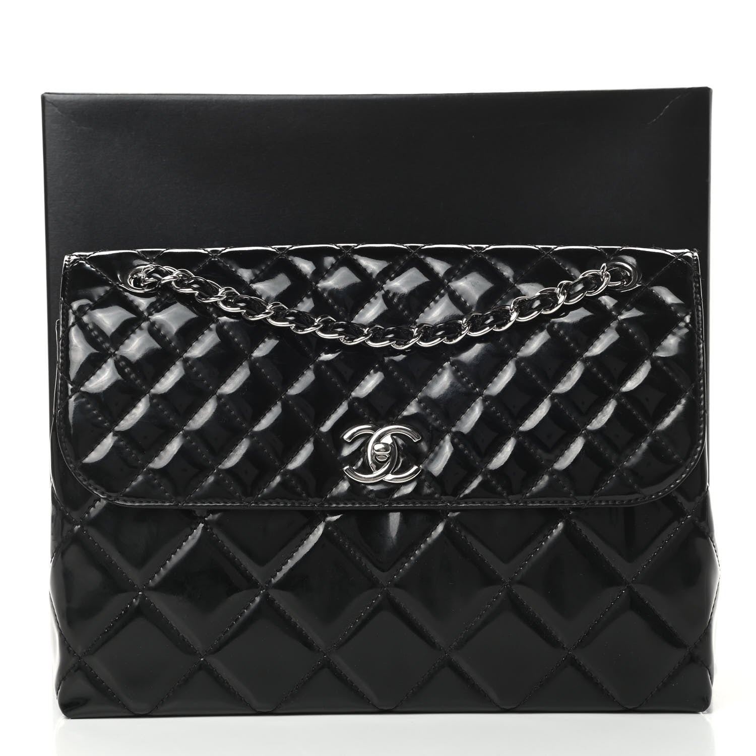 Chanel Vinyl Quilted In the Business Flap Bag Black 14 of 14
