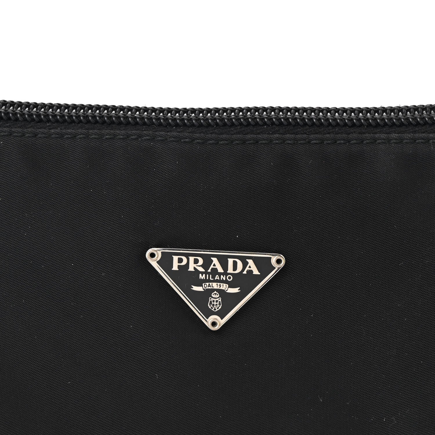 Prada Tessuto Nylon Pochette Bag Black 8 of 11