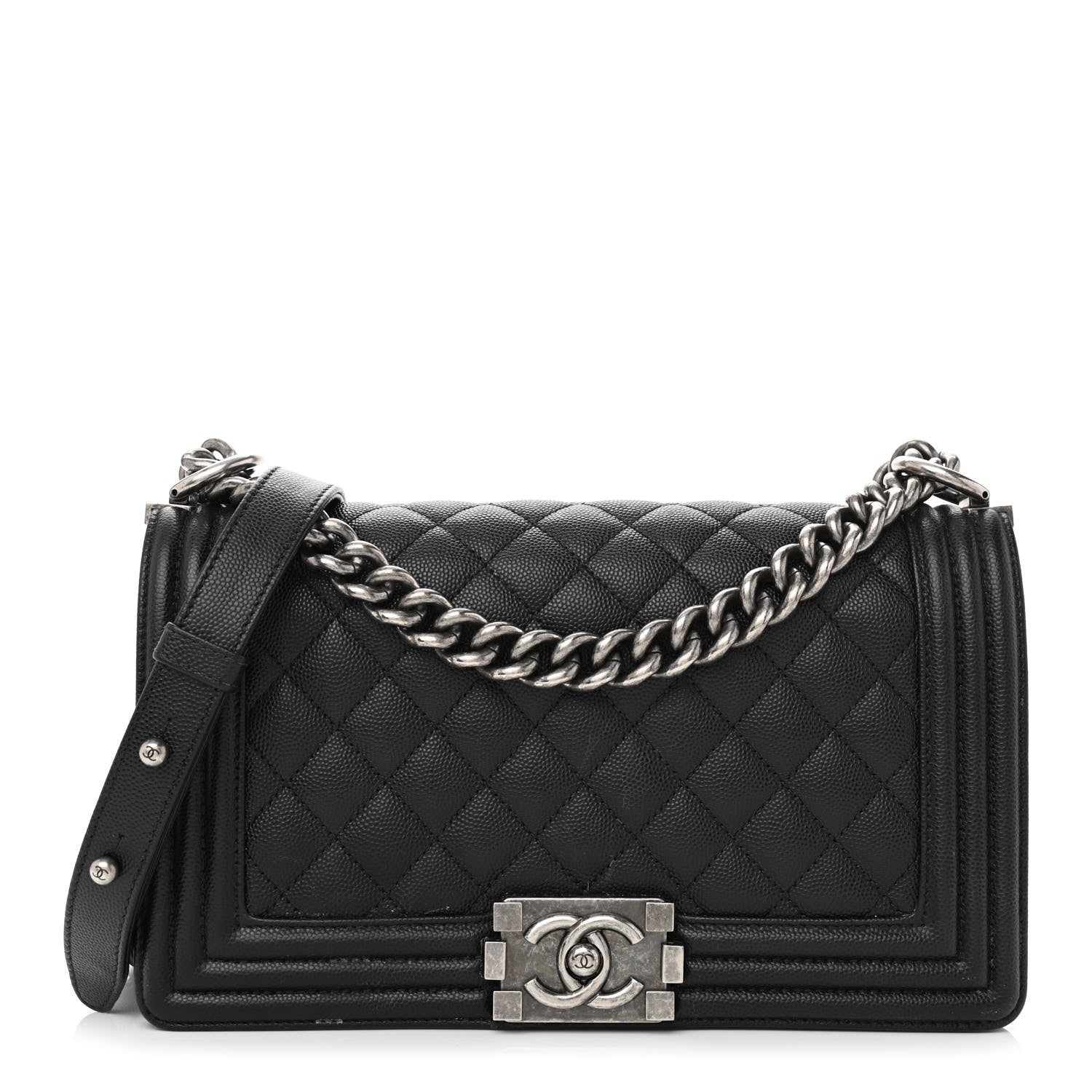 Chanel Caviar Quilted Medium Boy Flap Black 1 of 15