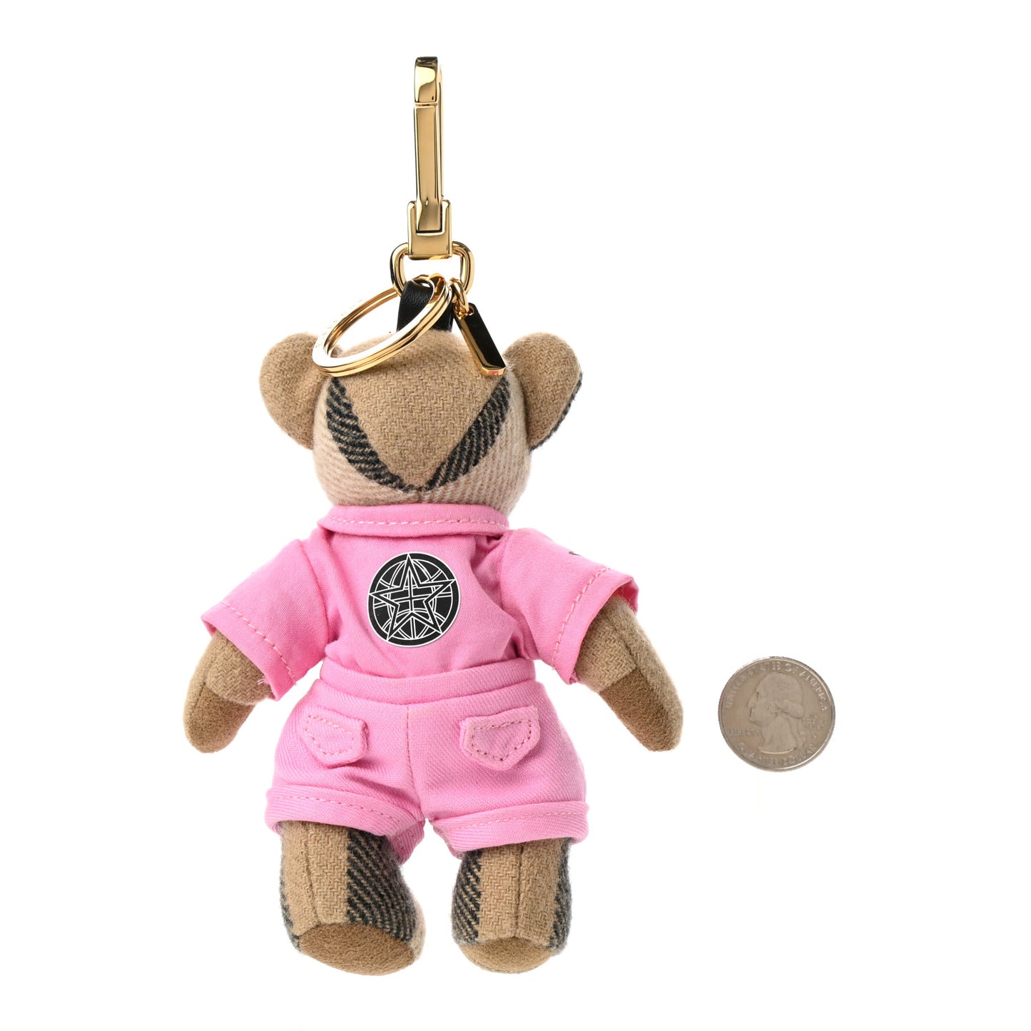 Cashmere Thomas Angel Jacket Teddy Bear Keychain Charm Pink