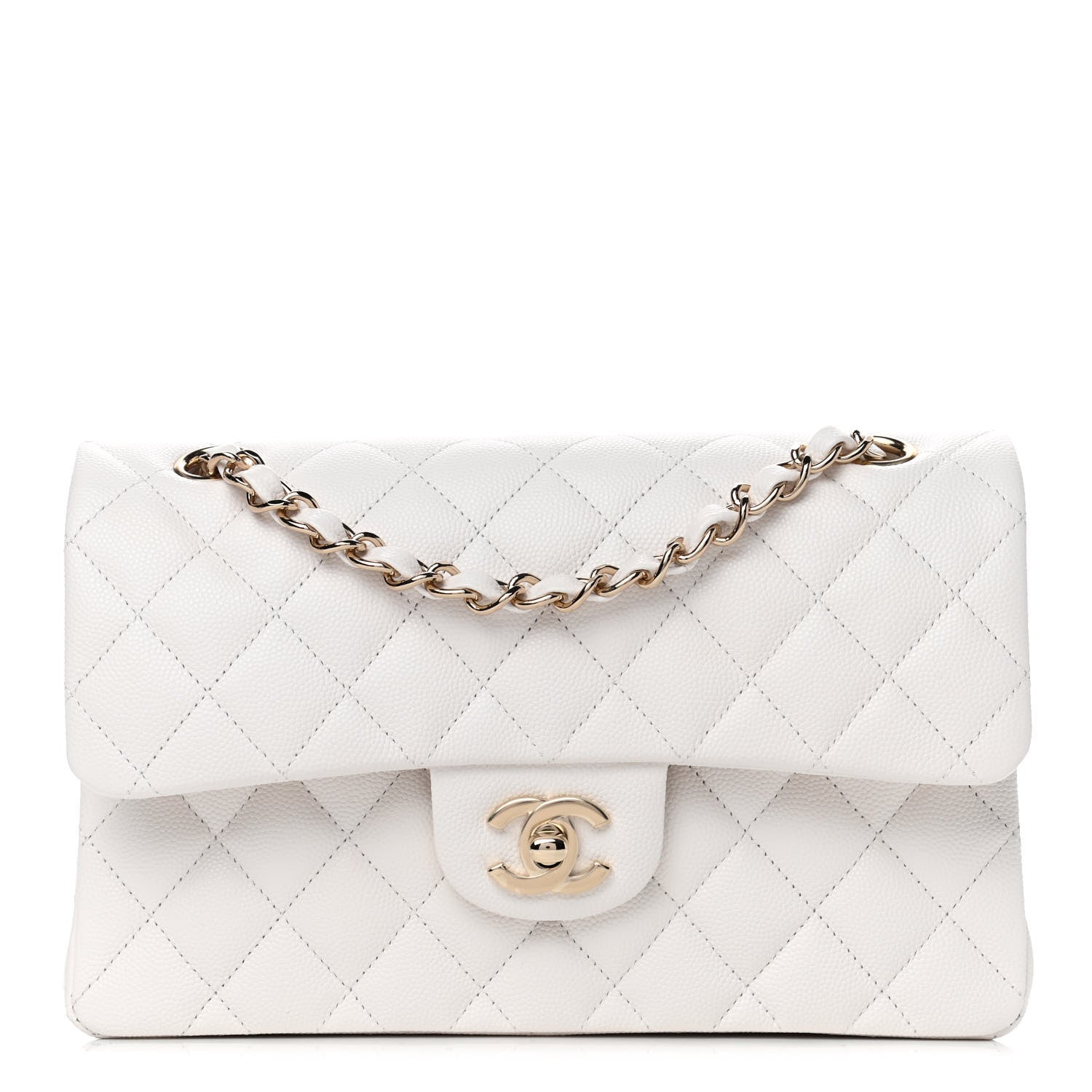 Chanel Caviar Quilted Small Double Flap White 1 of 4