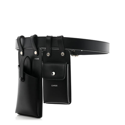 Fendi Vitello Glacier Utility Belt Pouch Black 1 of 10
