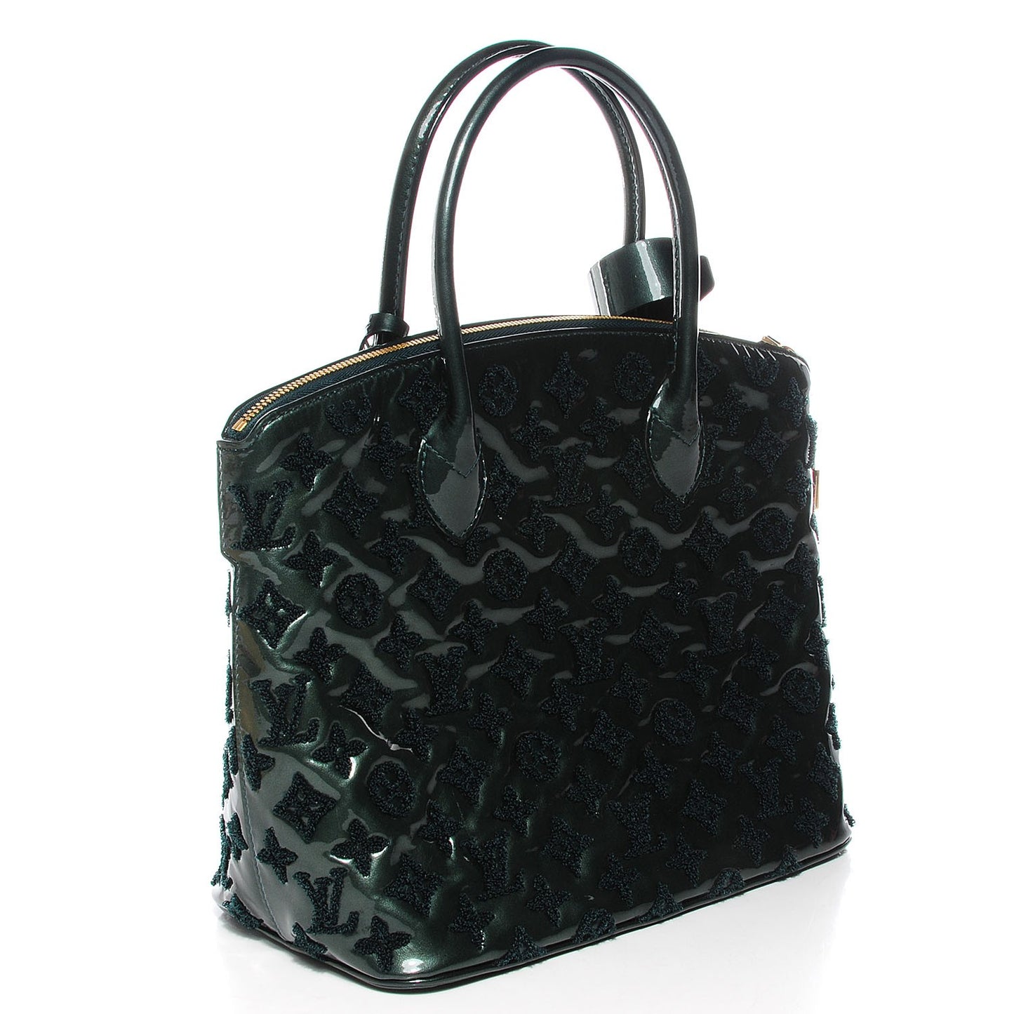 Patent Lambskin Fascination Lockit Vert Fonce