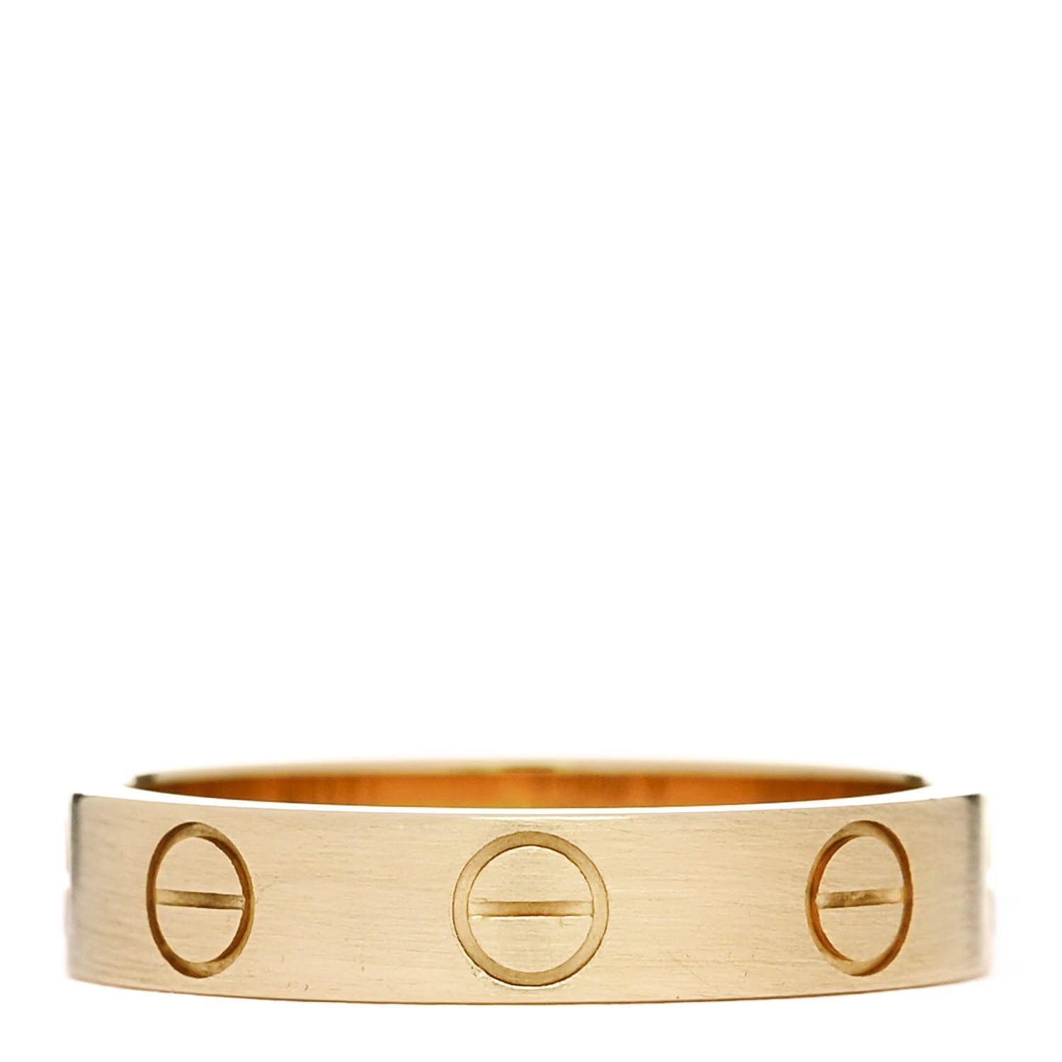 Cartier 18K Yellow Gold 3.5mm Brushed Finish LOVE Wedding Band Ring 48 4.5 3 of 4