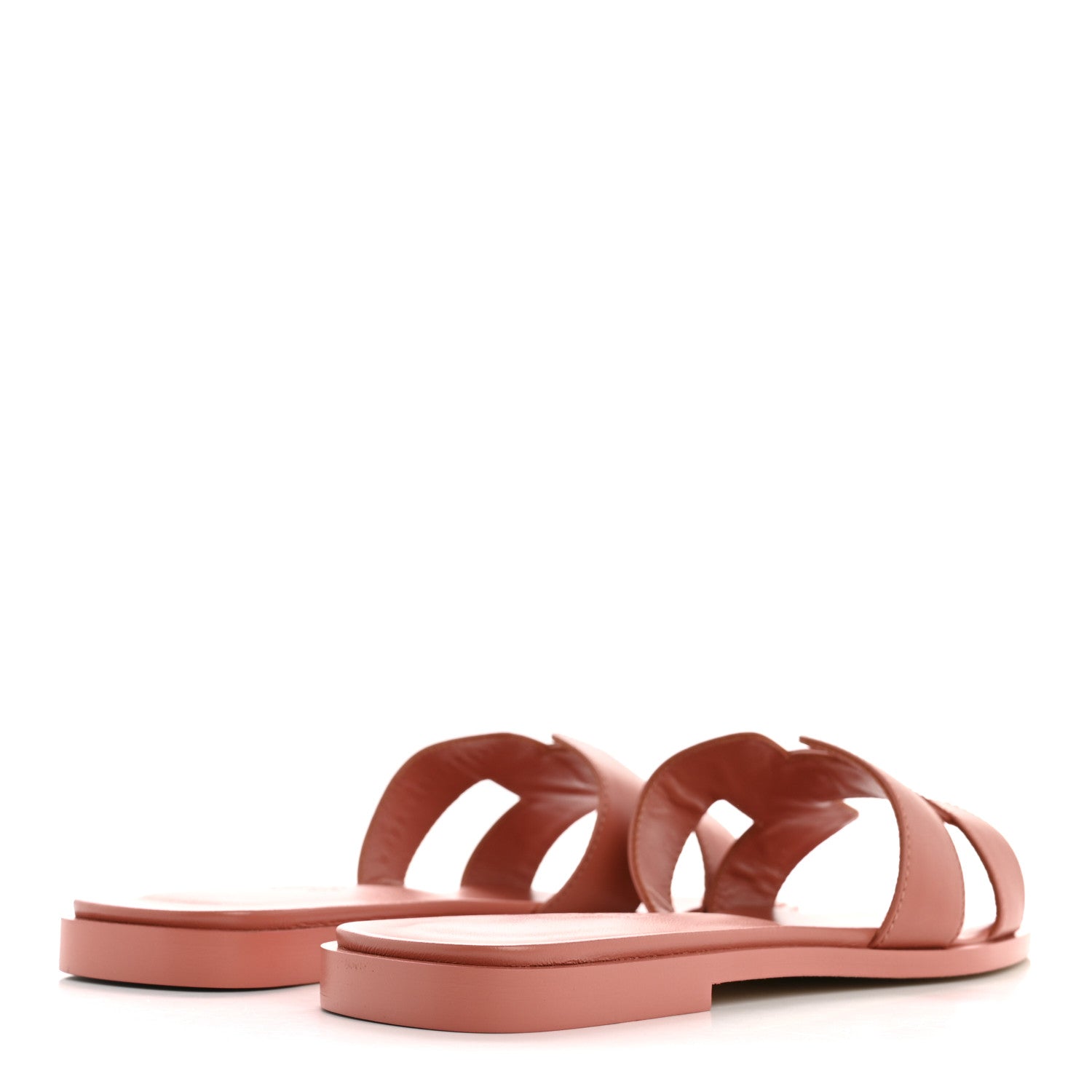 Hermes Box Calfskin Oran Sandals 38.5 Rouge Tomette 5 of 10
