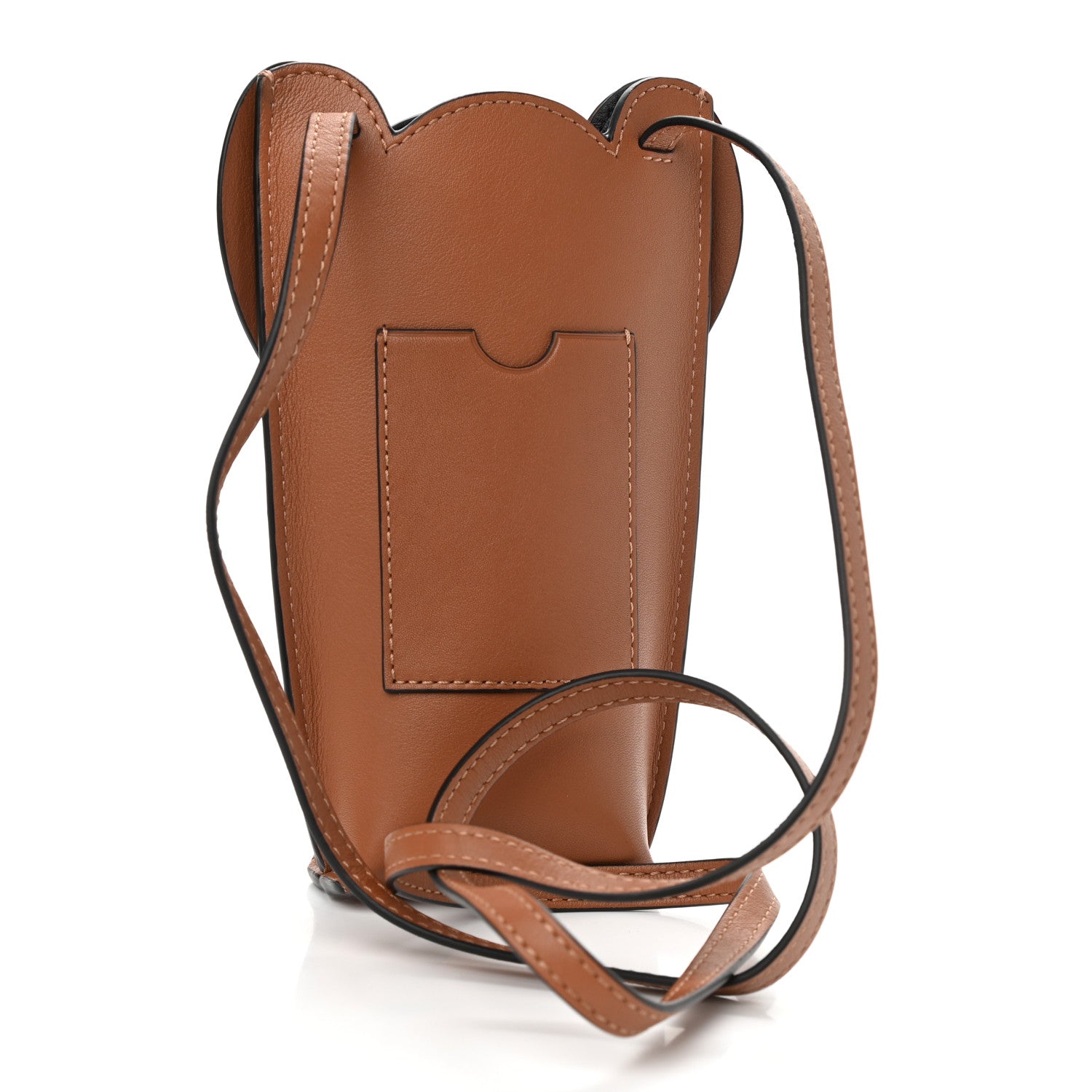 Loewe Calfskin Elephant Pouch Crossbody Bag Tan 3 of 11
