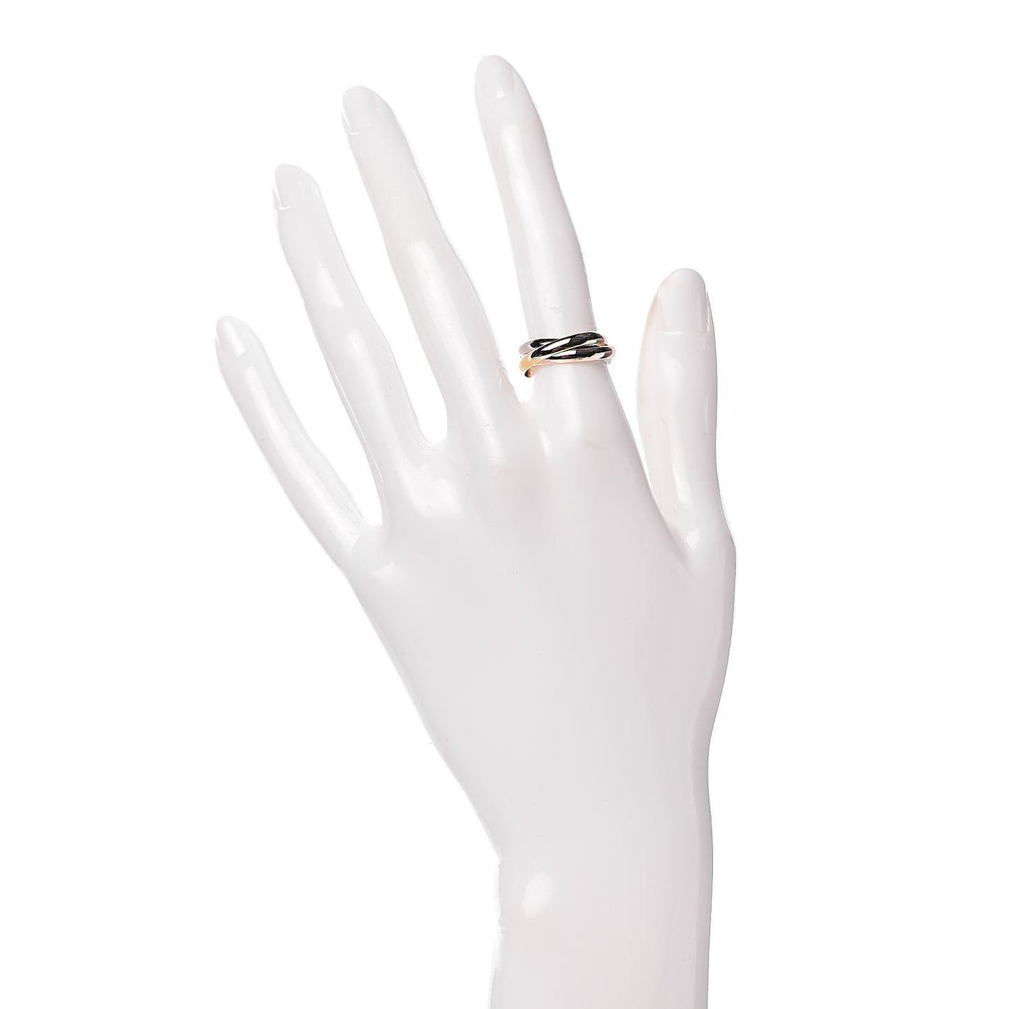 18K Pink Yellow White Gold Small Trinity Ring 50 5.25