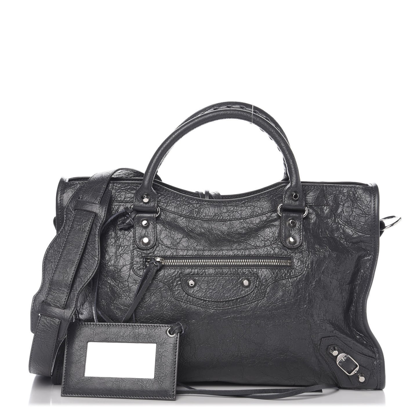 Agneau Classic Silver Hardware City Gris Fossile