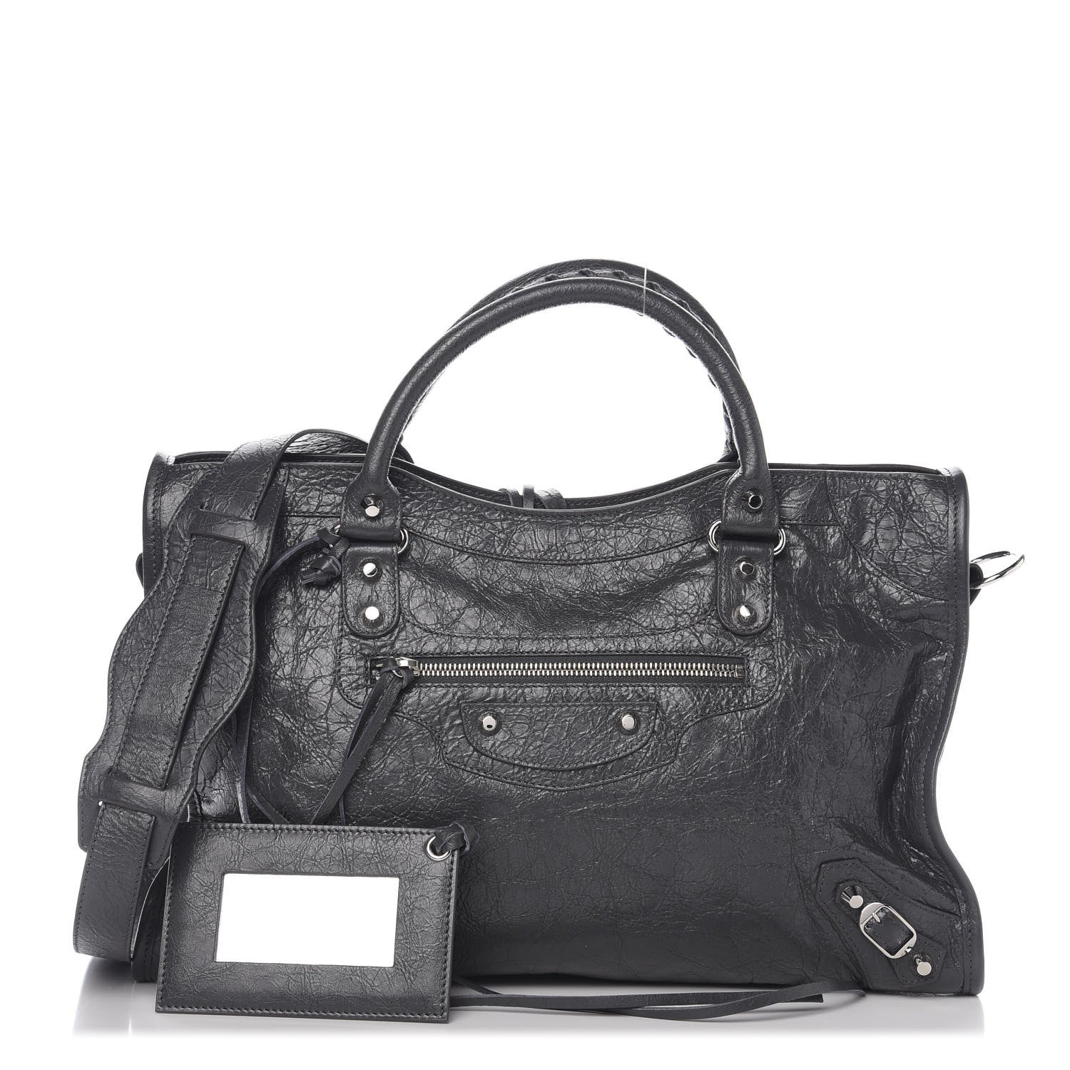 Balenciaga Agneau Classic Silver Hardware City Gris Fossile 1 of 9