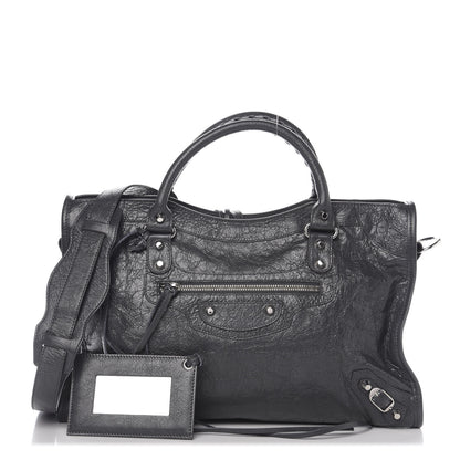 Balenciaga Agneau Classic Silver Hardware City Gris Fossile 1 of 9