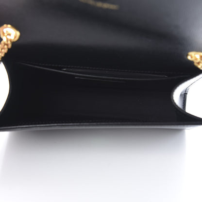 Saint Laurent Grain De Poudre Small Monogram Kate Satchel Black 5 of 10
