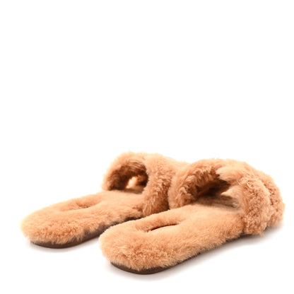 Hermes Woolskin Oran Sandals 40 Naturel 5 of 9