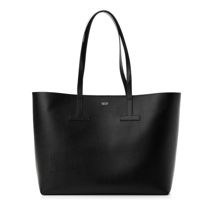 Tom Ford Grained Calfskin Small T Tote Black 1 of 8