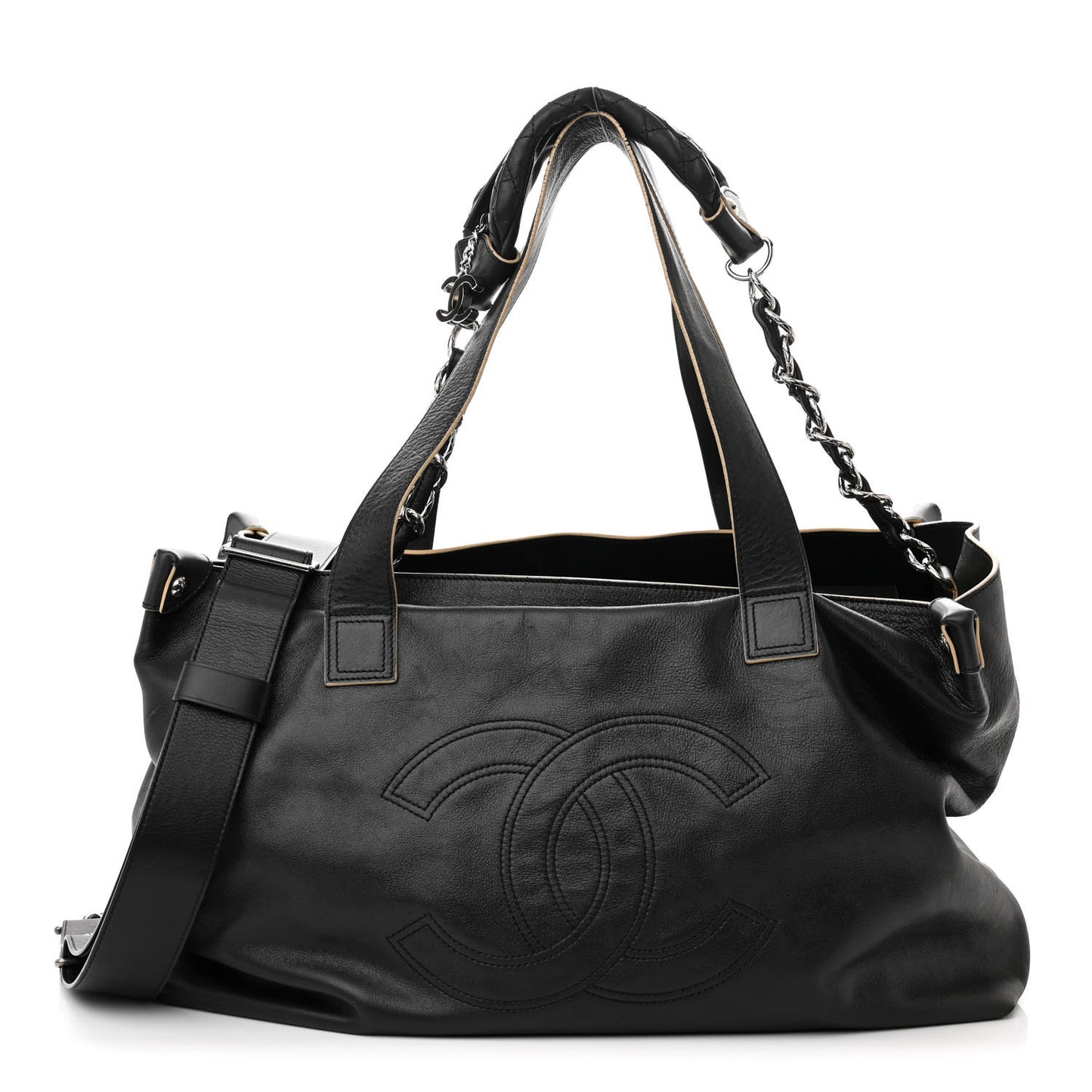 Lambskin Edgy XL Tote Black