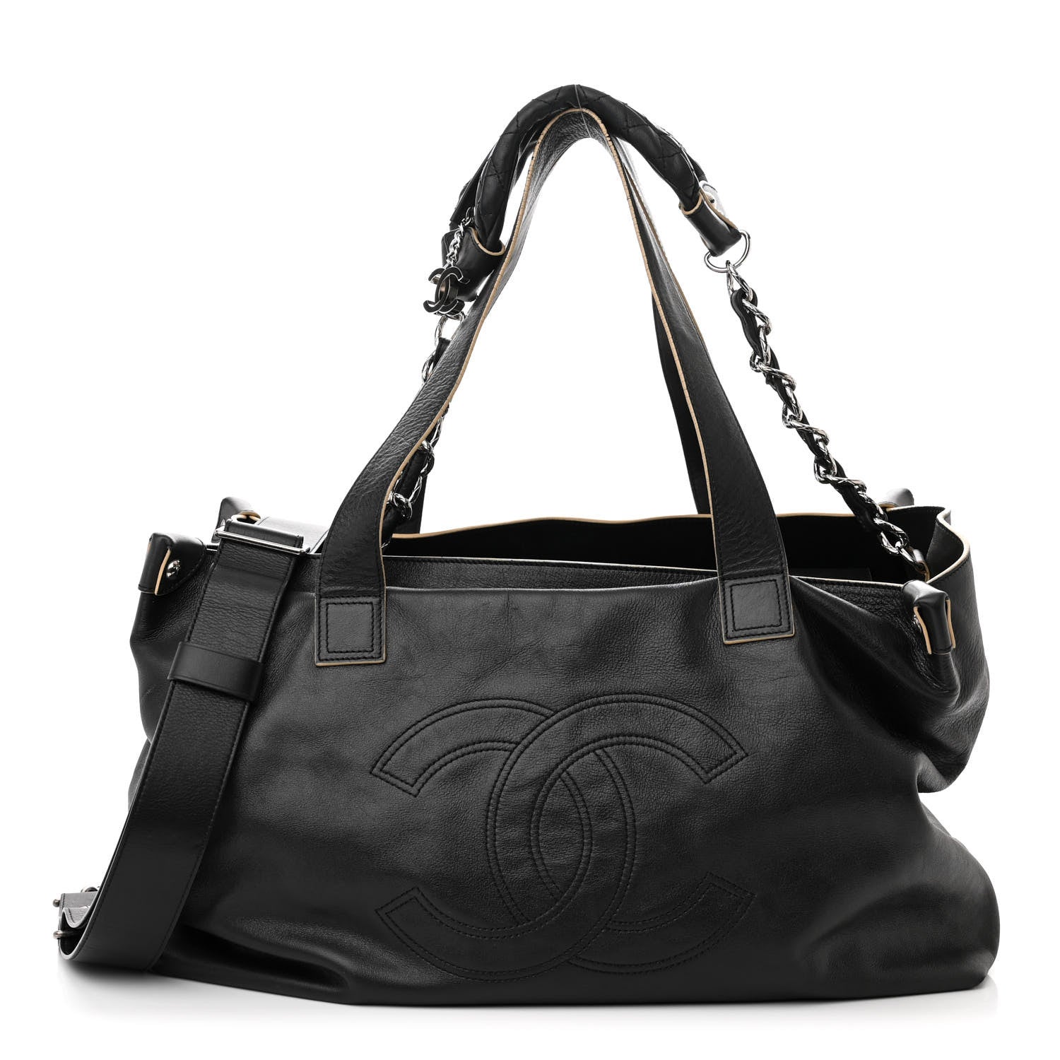 Chanel Lambskin Edgy XL Tote Black 1 of 17