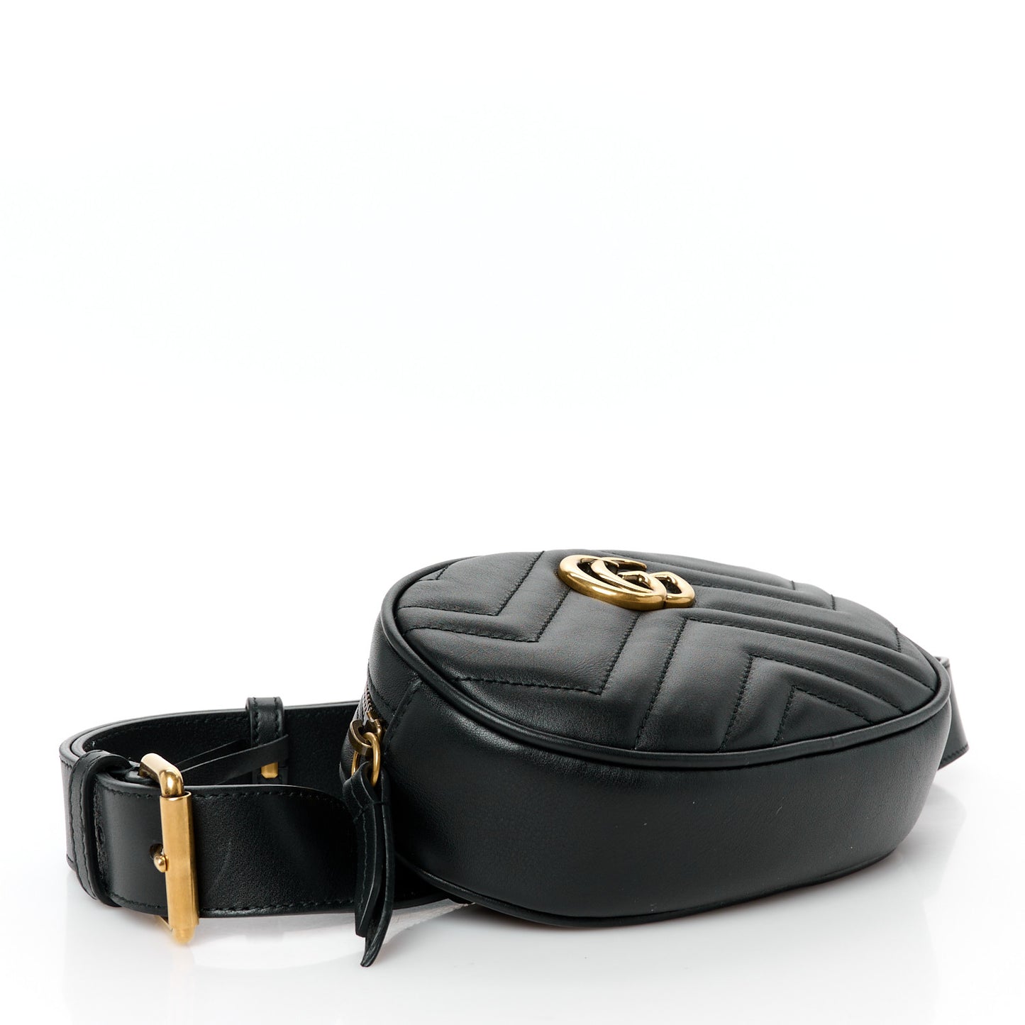 Calfskin Matelasse GG Marmont Belt Bag 85 34 Black