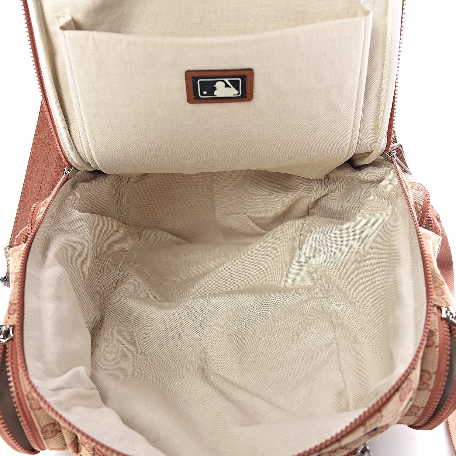 Gucci X MLB GG Monogram LA Dodgers Large Backpack Beige Ruggine Ivory 5 of 11